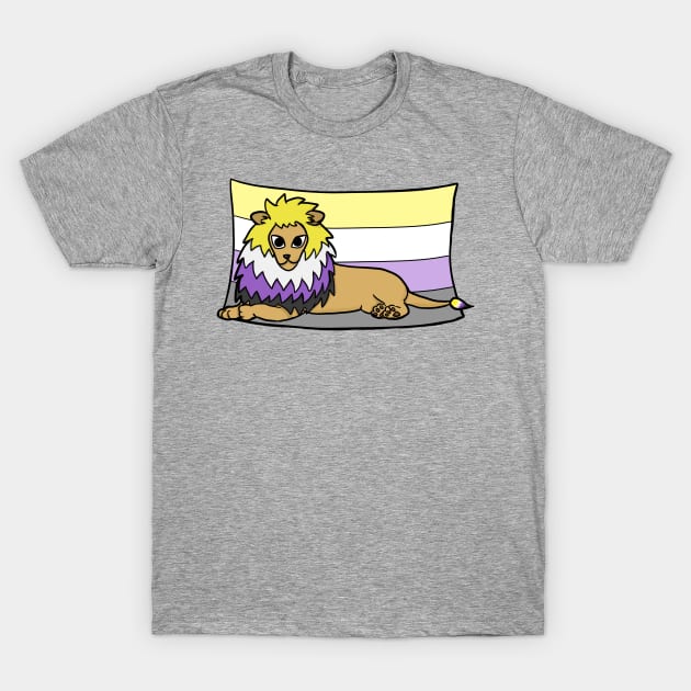 Nonbinary Pride Lion T-Shirt by marzipanpond